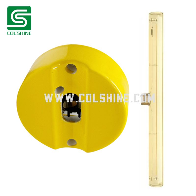 S14d Porcelain Lamp Holder for Mirror Lighting – Surface Mounted Stick Bulb Socket